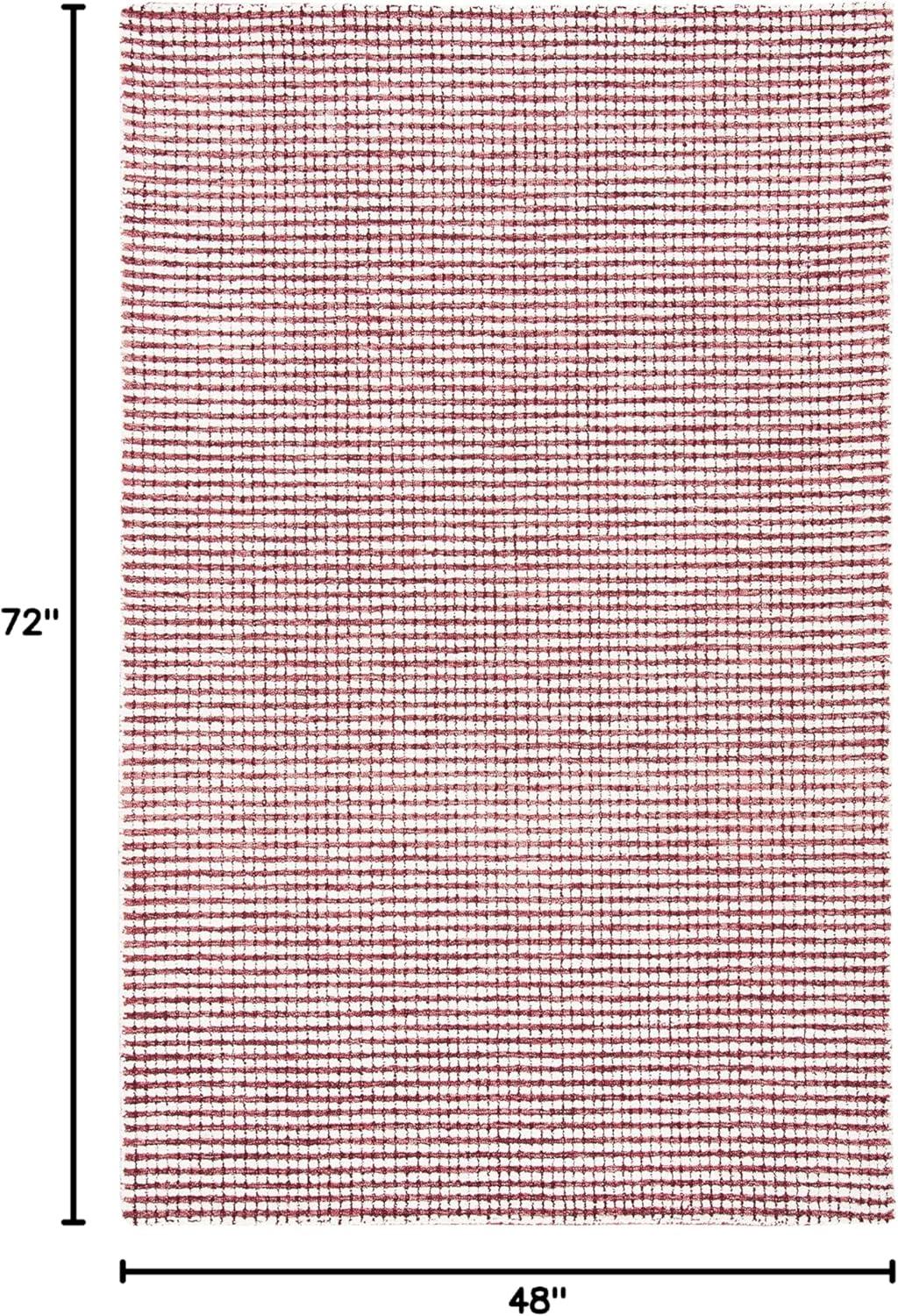 Abstract Hand Tufted Wool Checkered Rug