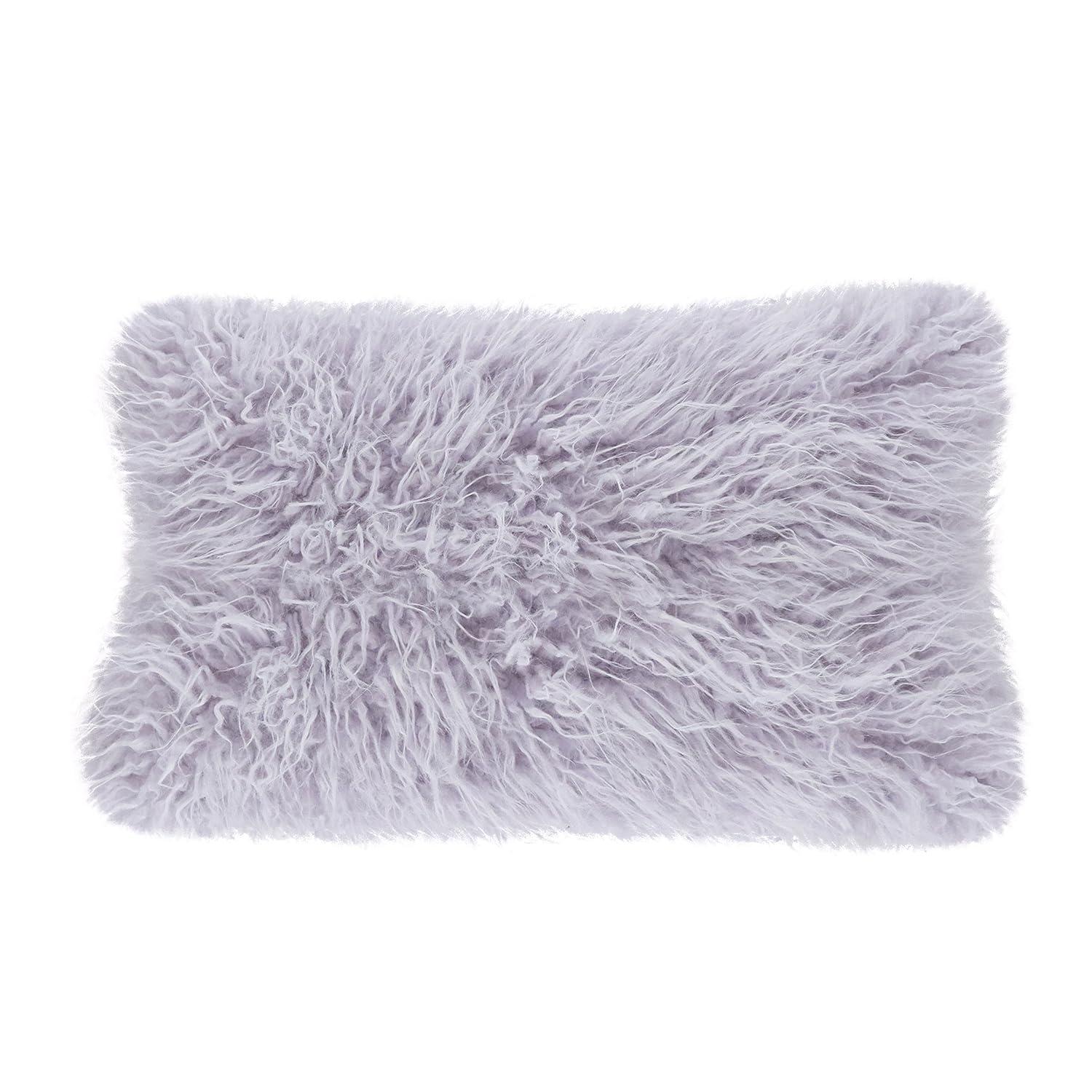 Faux Fur Lumbar Throw Pillow