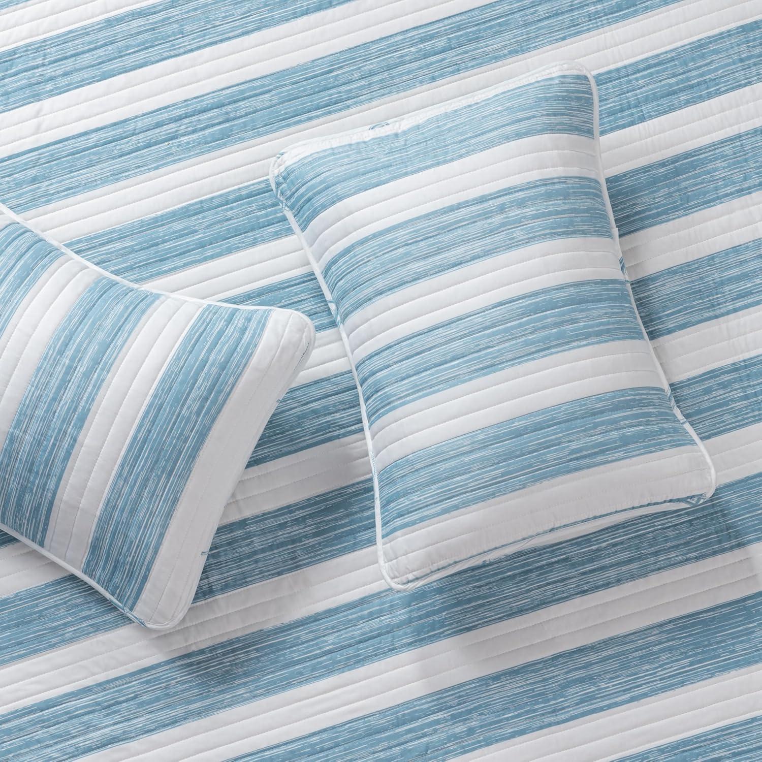 Coastal Striped Reversible Quilt Set with Shams