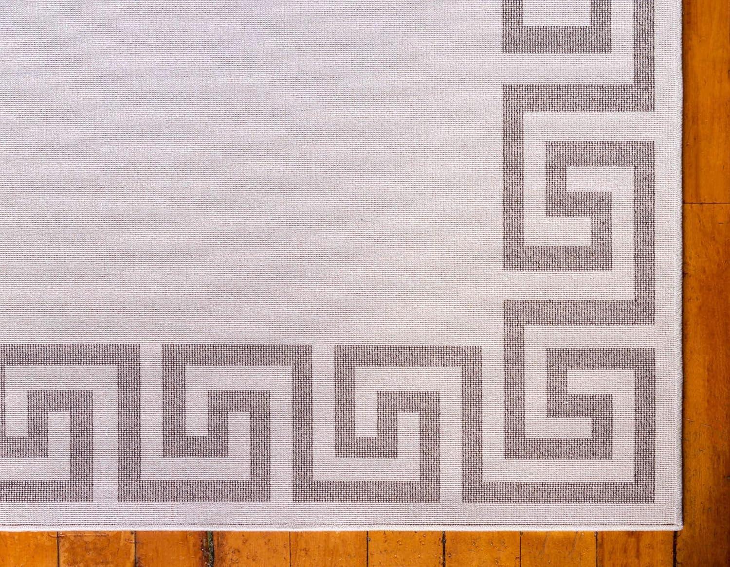Unique Loom Athens Collection Area Rug - Modern (7' 1" x 10' Rectangle Gray/Beige)