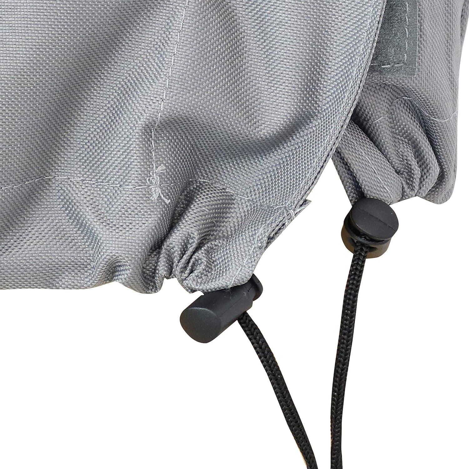 Sunnydaze Outdoor Weather-Resistant Heavy-Duty Polyester with PVC Backing Firewood Log Rack Cover - 4' 2" - Gray and Green