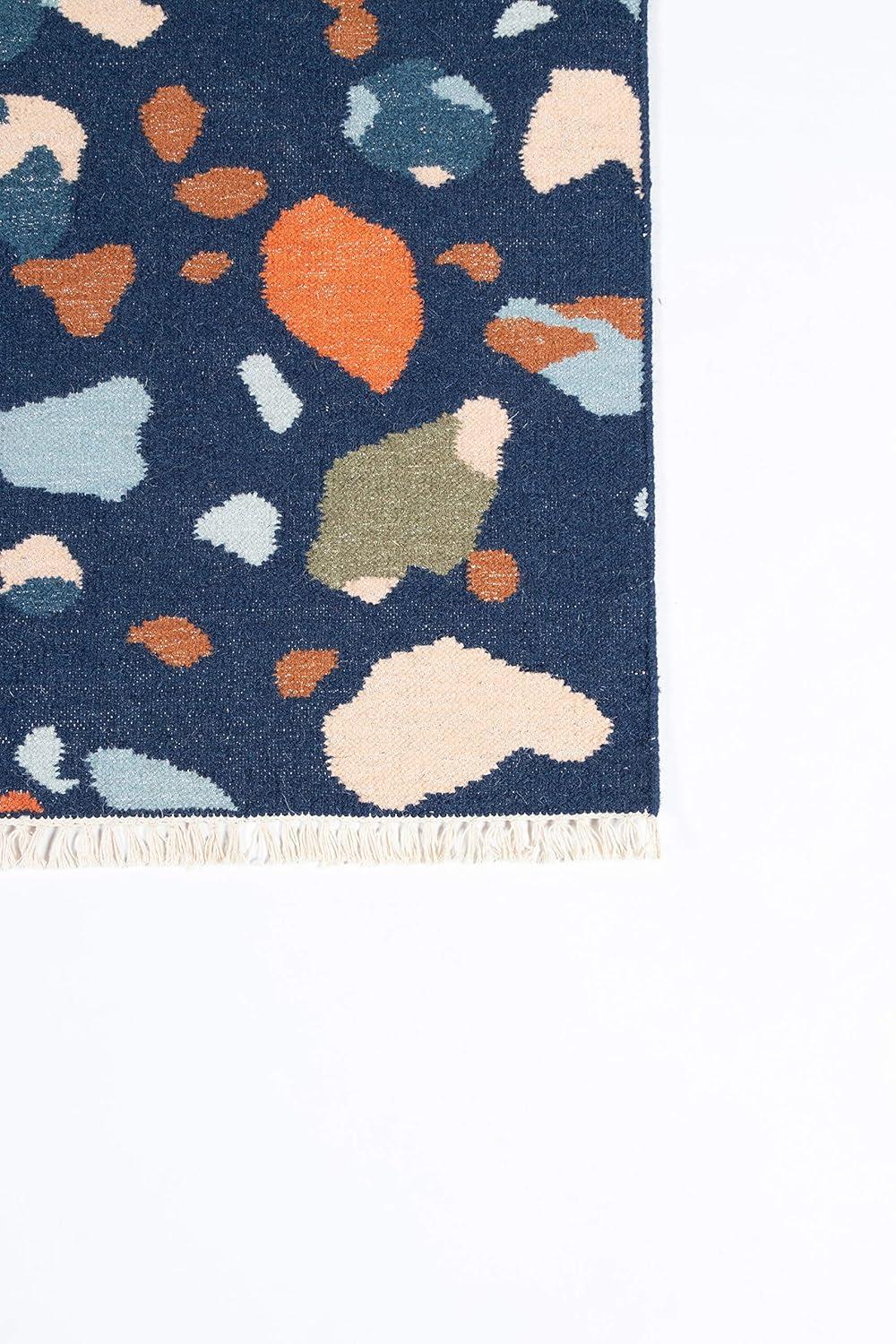 Novogratz Jem Terri Handmade Flatweave Navy Rug