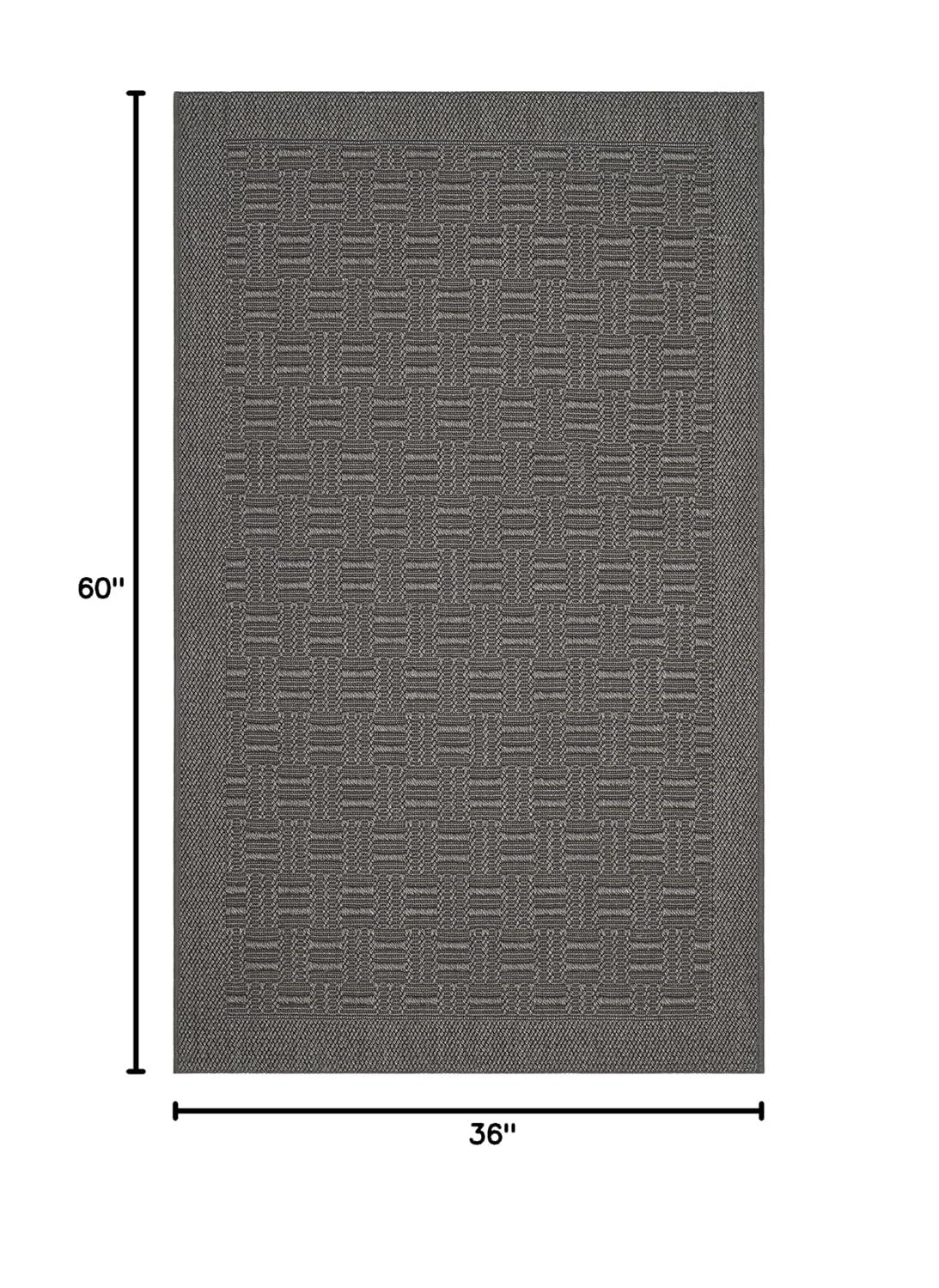 Palm Beach PAB359 Power Loomed Area Rug - Ash - 3'x5' - Safavieh.