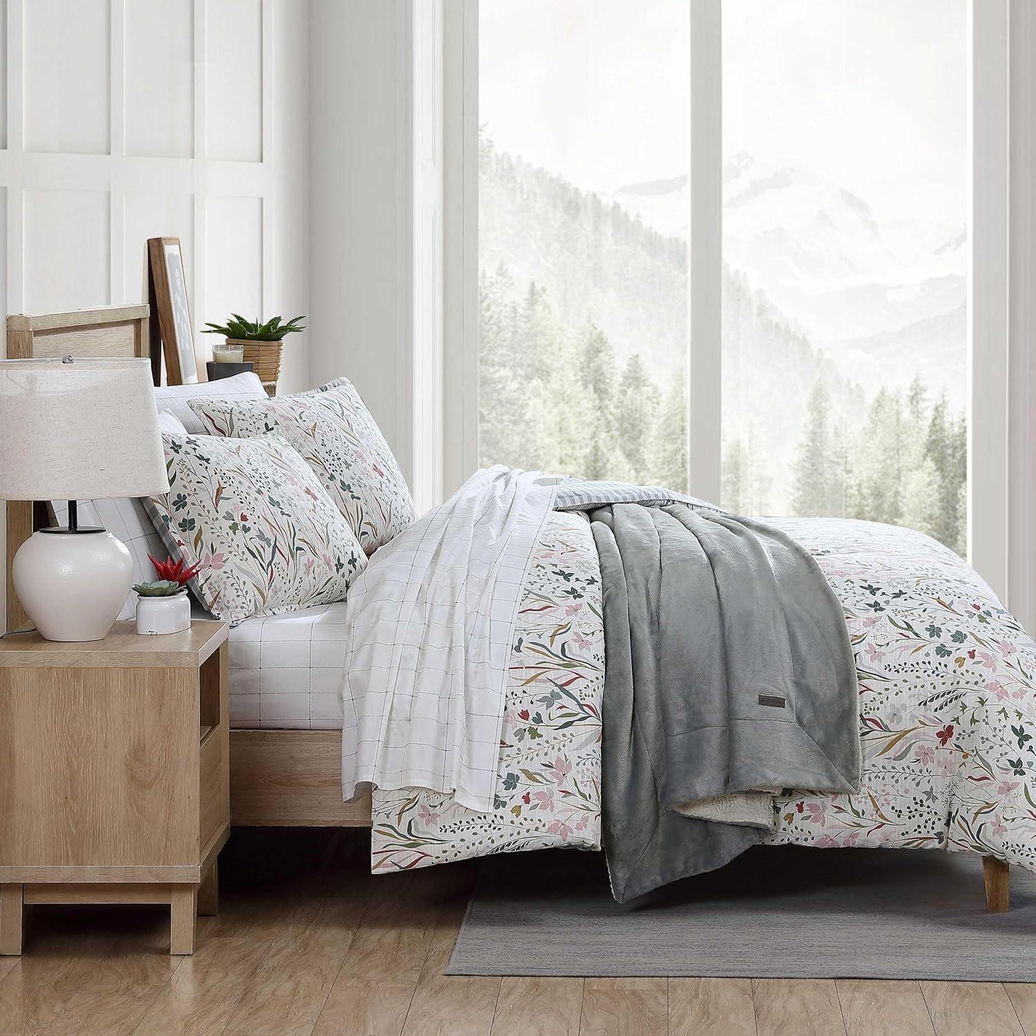 Eddie Bauer Varigated Eddie Bauer Woodland Forest Cotton Reversible Pink Comforter Set