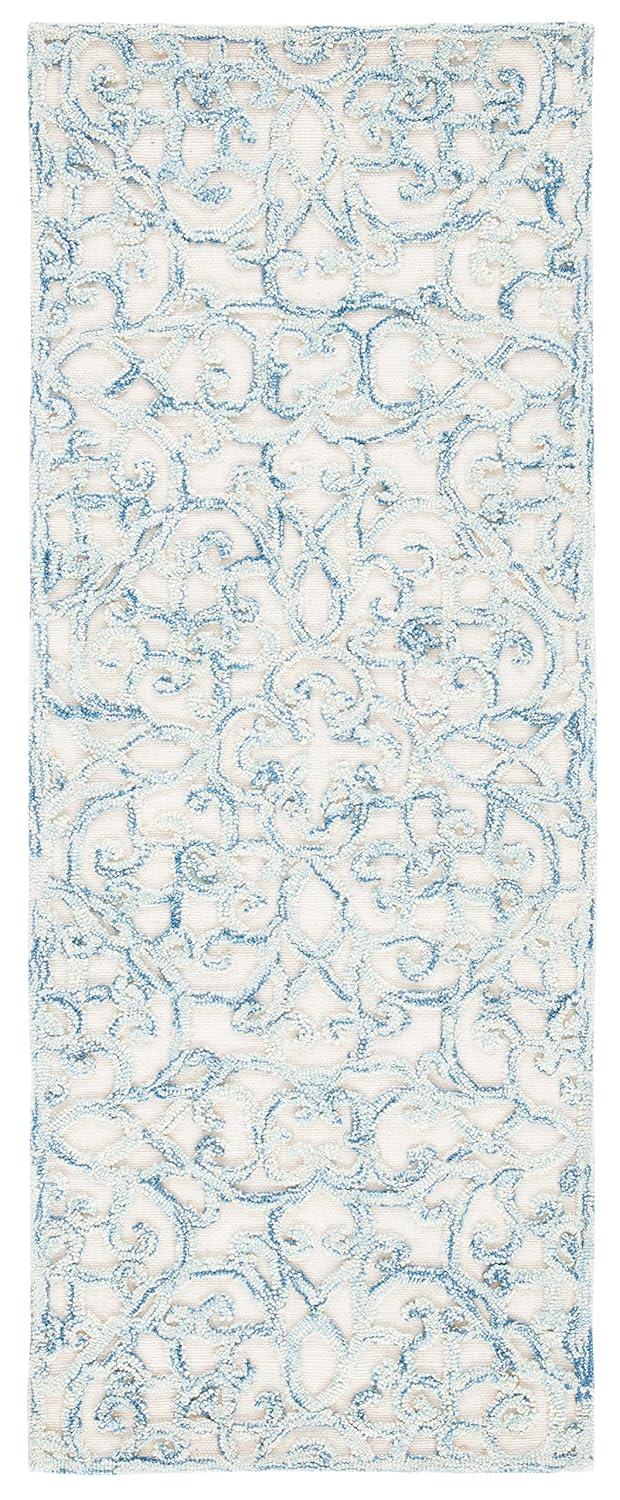 Trace TRC103 Hand Tufted Indoor Accent Rug - Blue/Ivory - 2'6"x4' - Safavieh