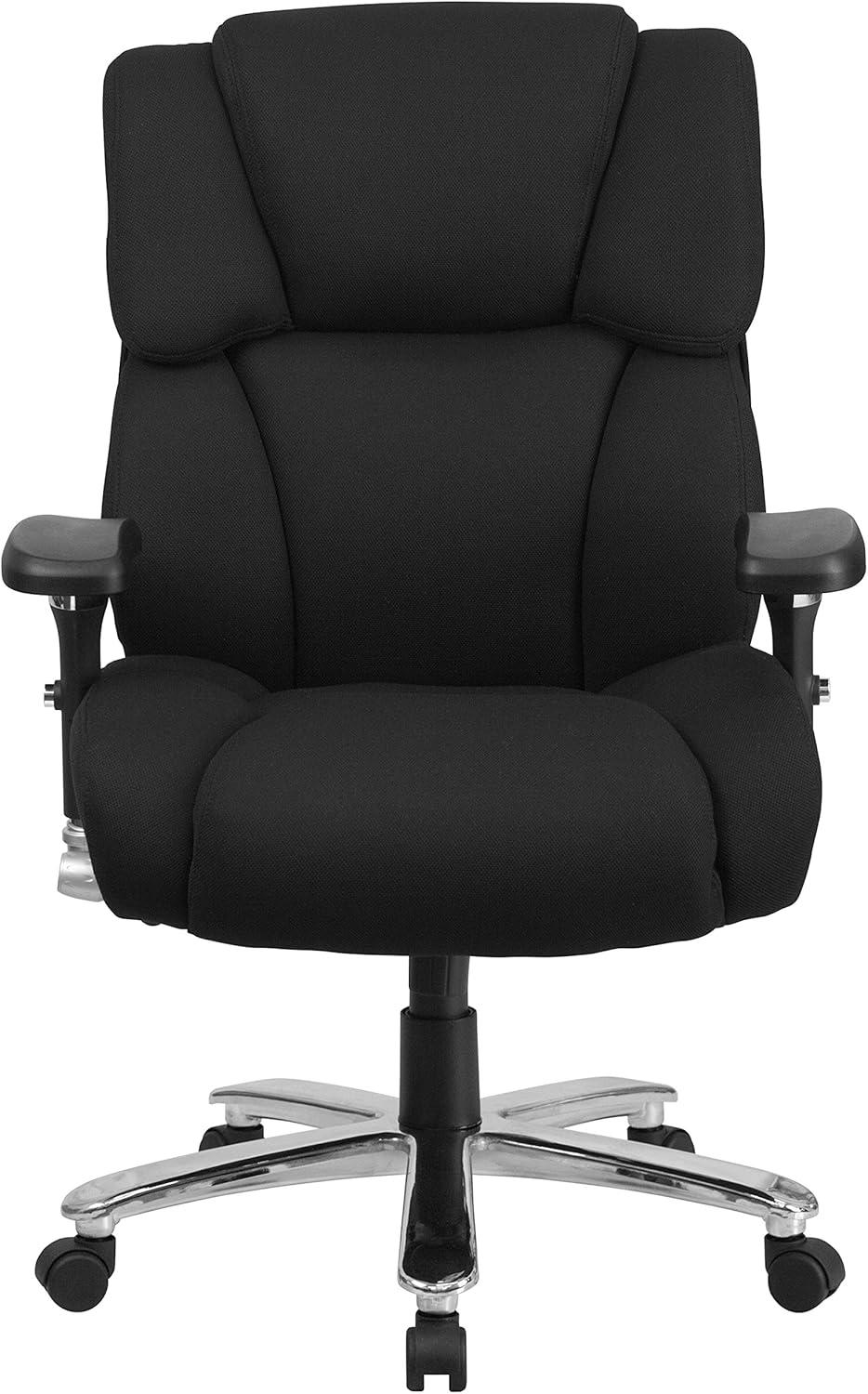 Flash Furniture HERCULES Series 24/7 Intensive Use Big & Tall 400 lb. Rated Executive Swivel Ergonomic Office Chair with Lumbar Knob and Tufted Headrest & Back