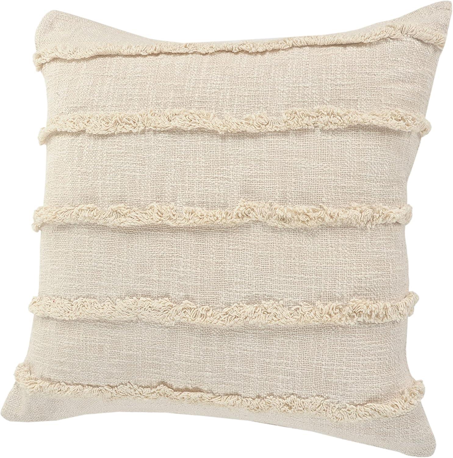 Ox Bay Birch Solid Organic Cotton Square 4 Piece Pillow Cover Set