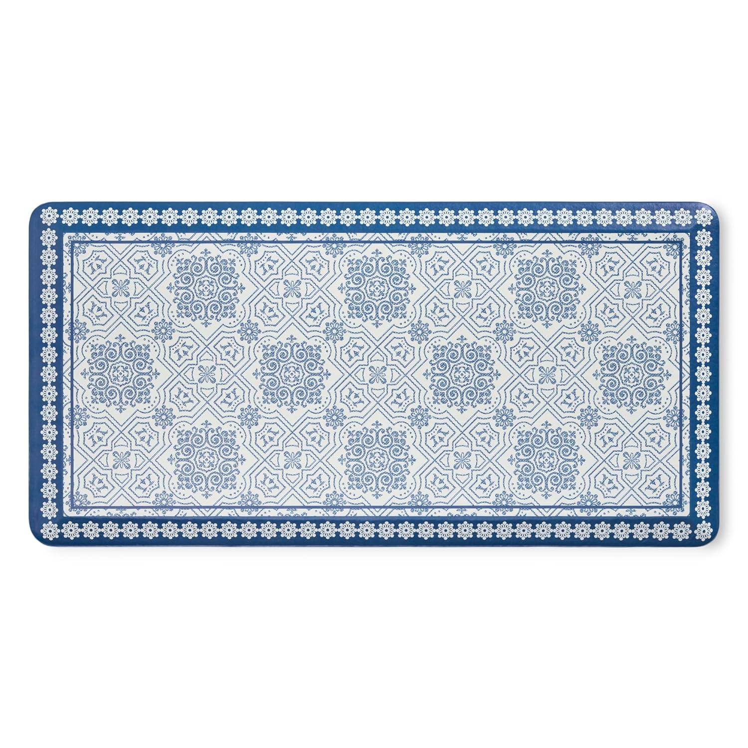Martha Stewart MARTHA STEWART Comfort Anti Fatigue Strie Medallion Kitchen Mat 19.6”x39”