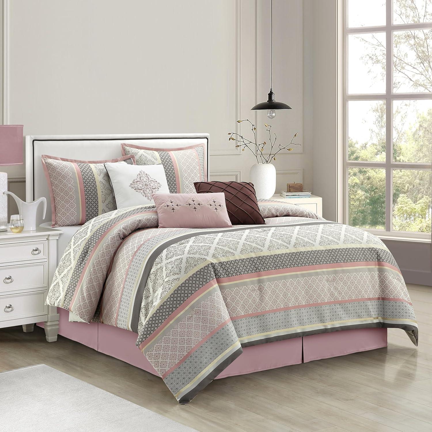 Tefia Karr Microfiber 7 Piece Comforter Set