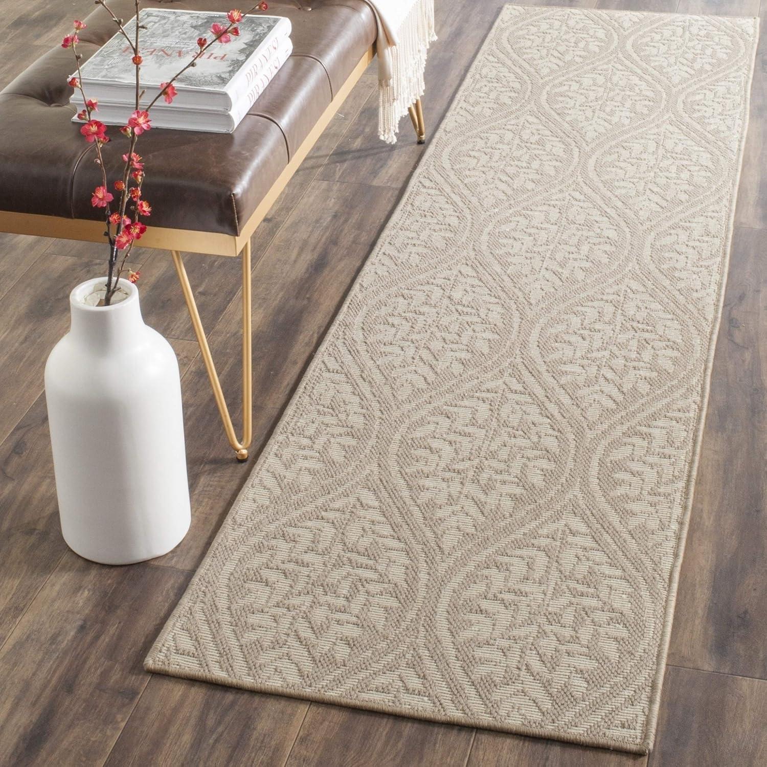 Palm Beach 4' x 6' Sand and Natural Geometric Area Rug