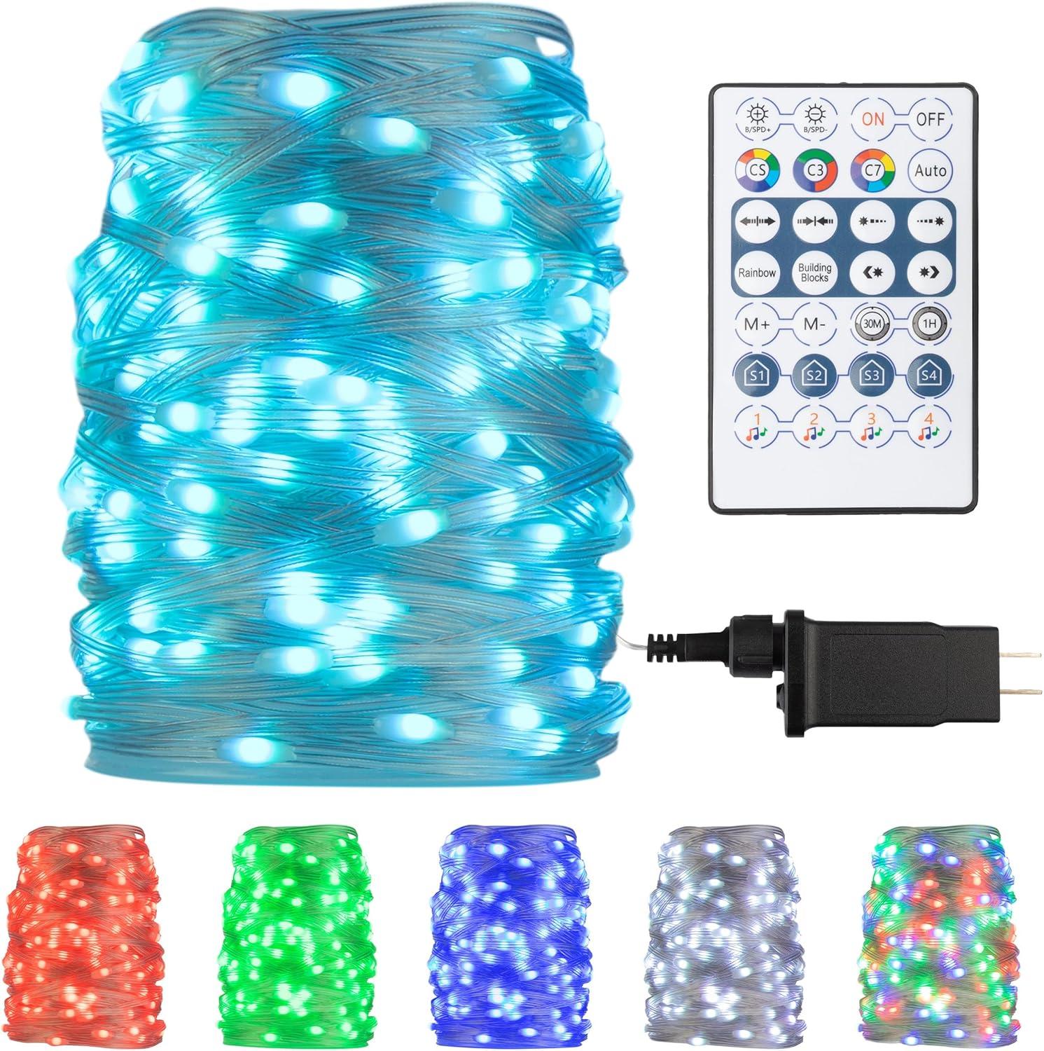 Pure Garden 72ft 200 LED Color Changing Outdoor Rope Lights with Remote