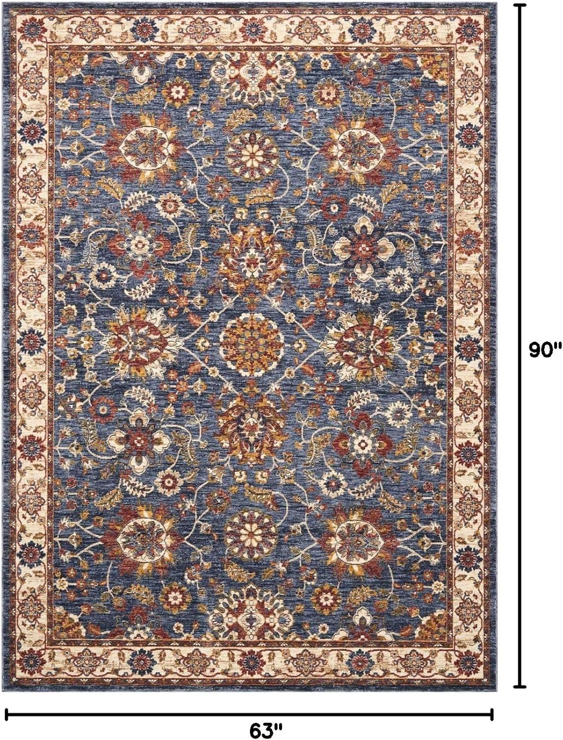 Nourison Reseda Vintage Blue 5'3" x 7'6" Area Rug, (5x8)