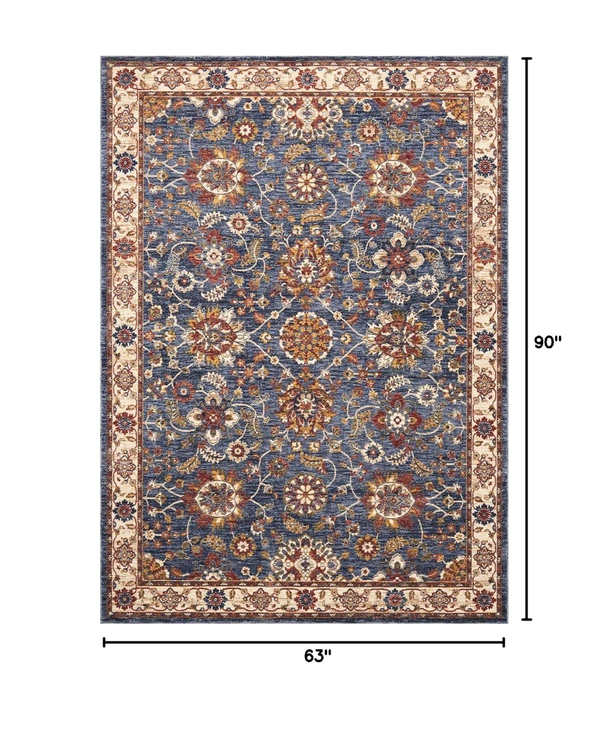 Nourison Reseda Vintage Blue 5'3" x 7'6" Area Rug, (5x8)