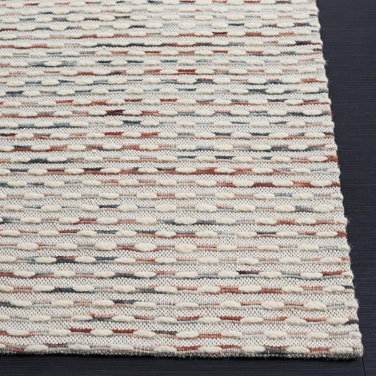 Marbella MRB158 Hand Woven Indoor Area Rug - Beige/Rust - 5'x8' - Safavieh