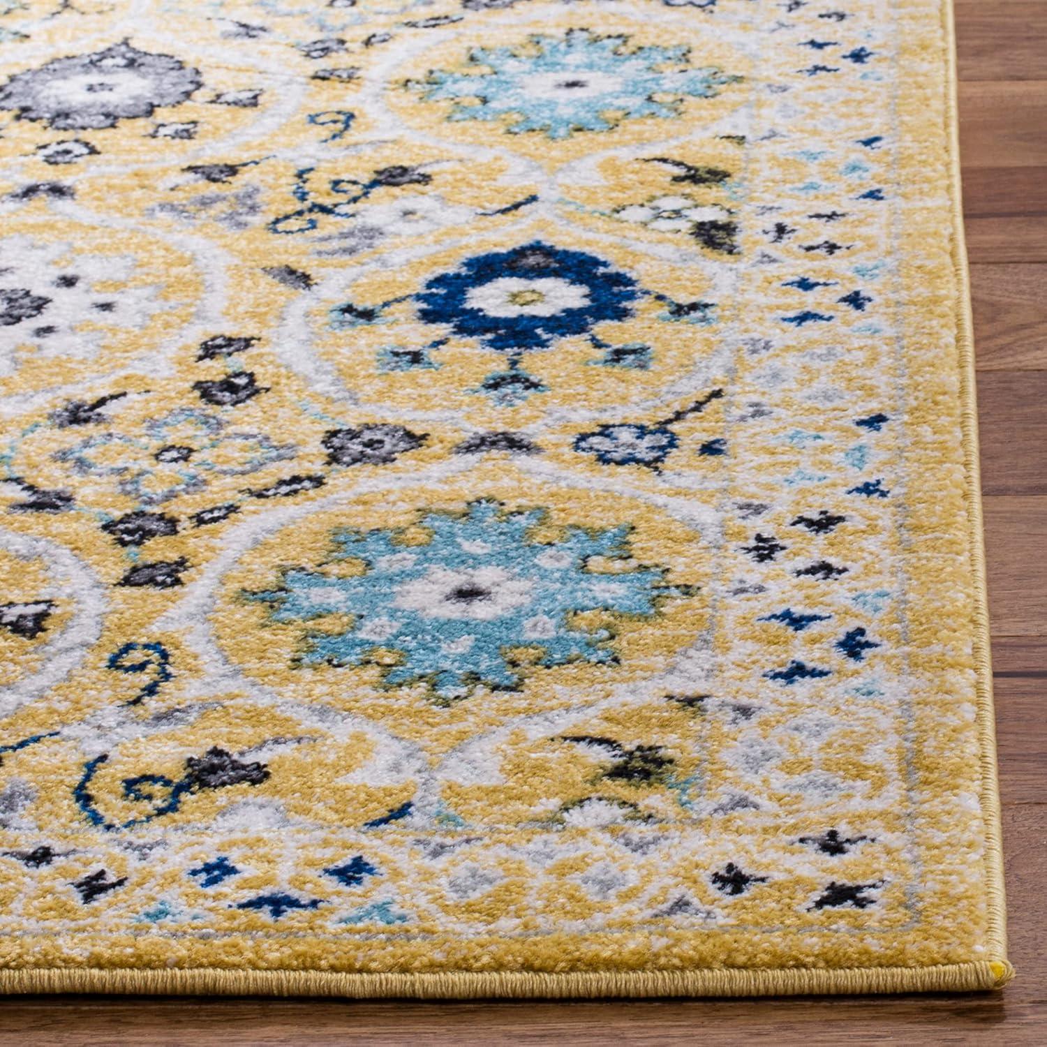 Evoke EVK210 Power Loomed Area Rug - Gold/Ivory - 4'x6' - Safavieh.