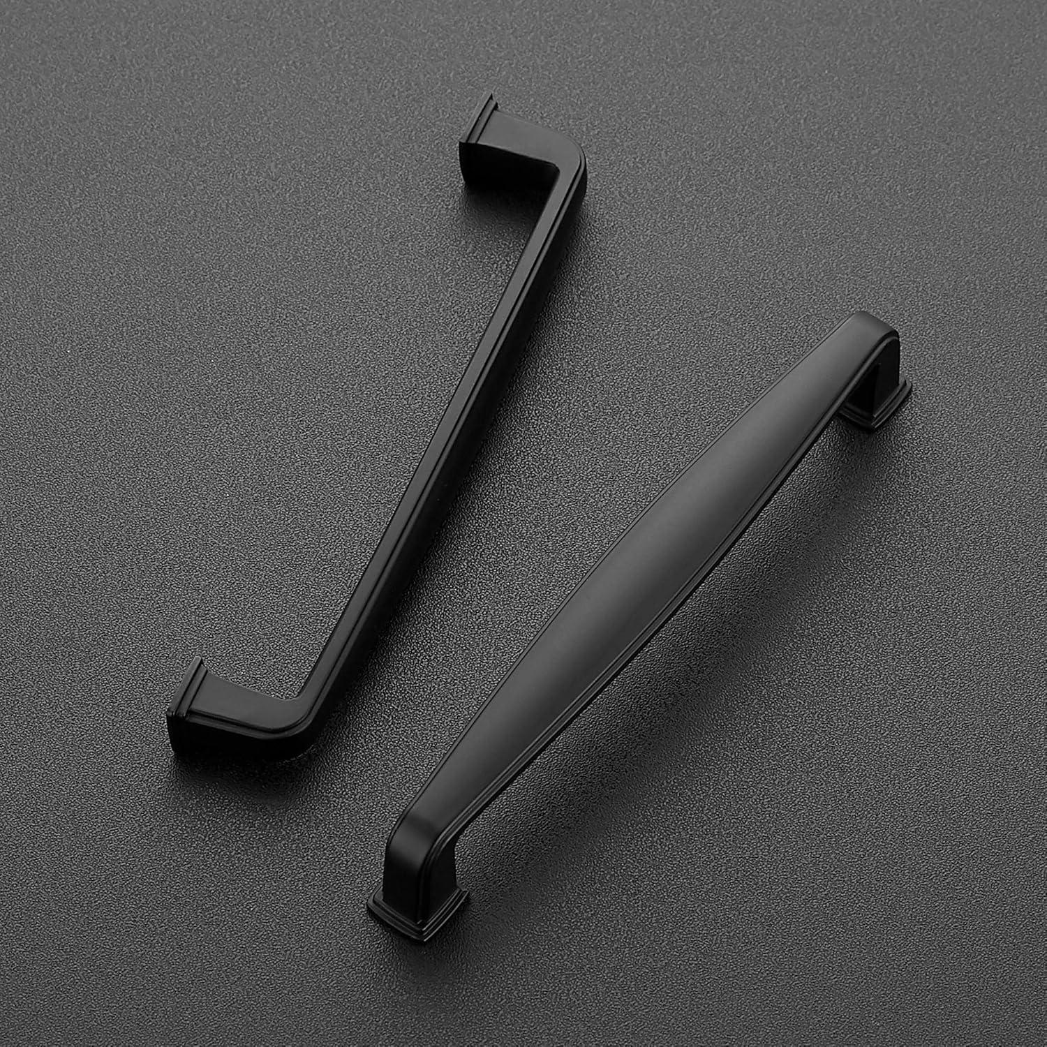 Matte Black 5-Inch Zinc Alloy Cabinet Bar Pulls