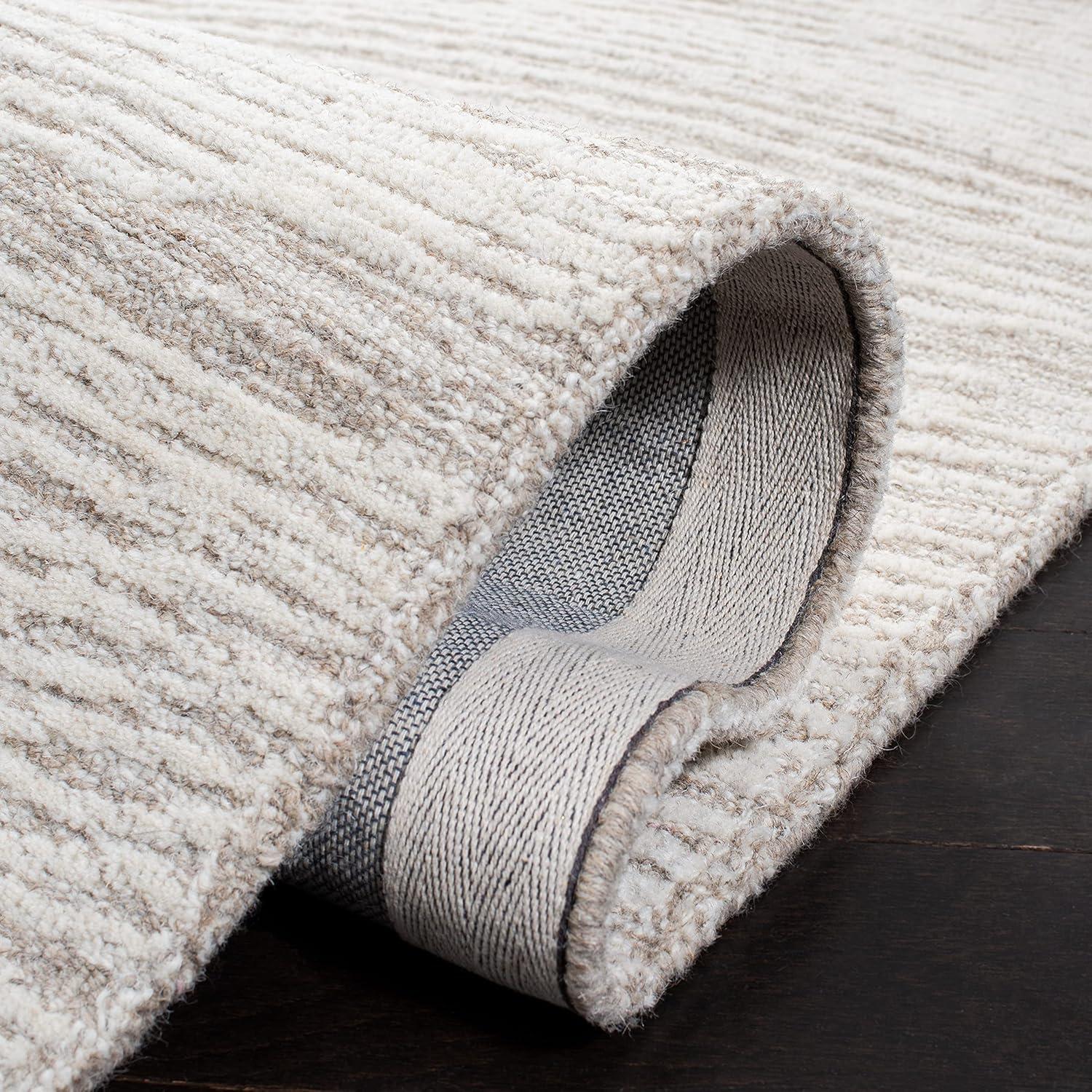 Metro MET995 Hand Tufted Indoor Area Rug - Natural/Ivory - 6'x6' - Safavieh