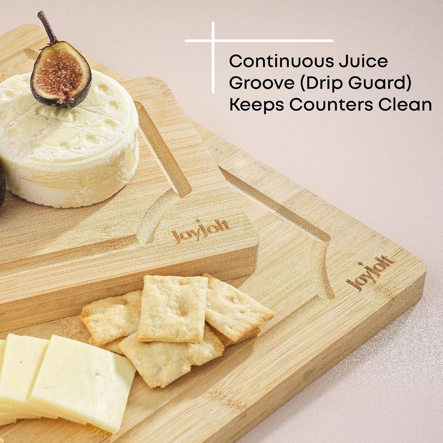 Joyjolt Bamboo 3 Piece Cutting Board Set