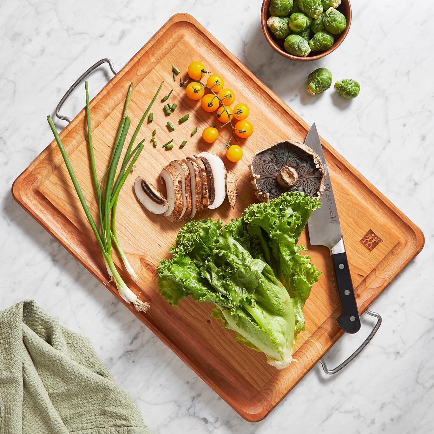 ZWILLING Cherry Wood Carving Board with Handles