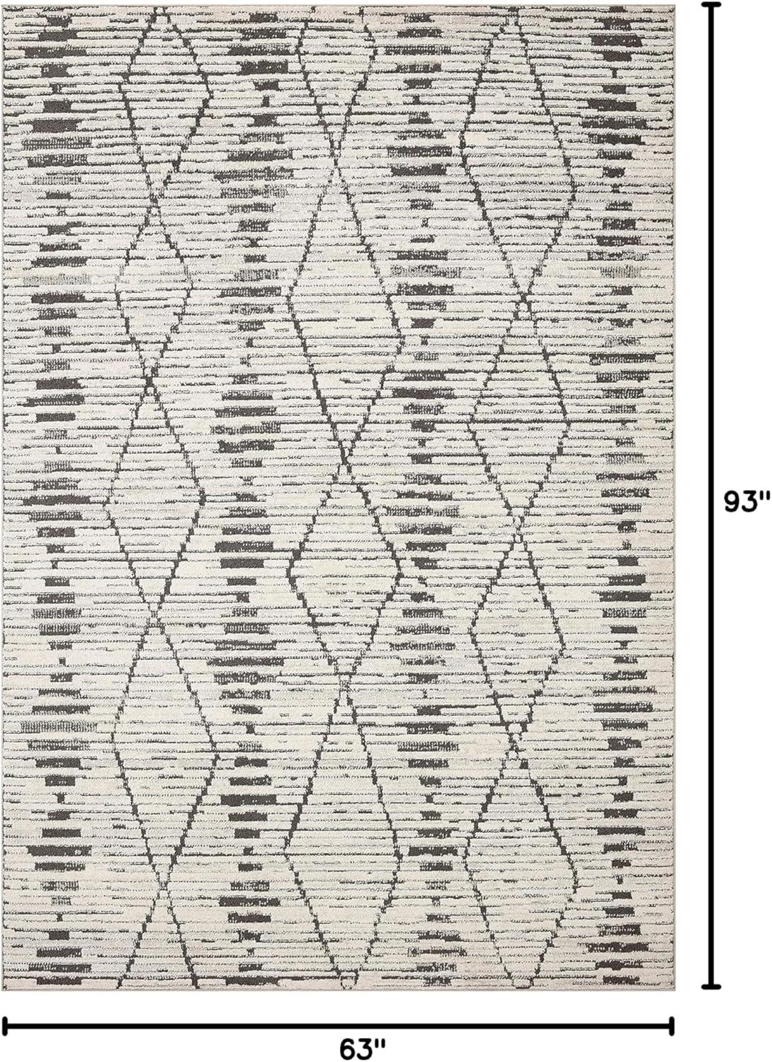 Loloi II Kamala Charcoal / Dove 5'-3" x 7'-9" Area Rug