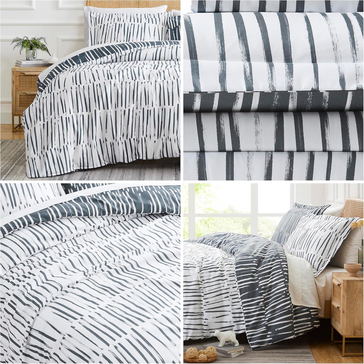 Southshore Fine Living, Inc. Spirit Collection Oversized King Duvet Cover Set, Printed Duvet Cover 3-Piece, Two Matching Shams (108 in Wide x 98 in Long), Charcoal, King/California King
