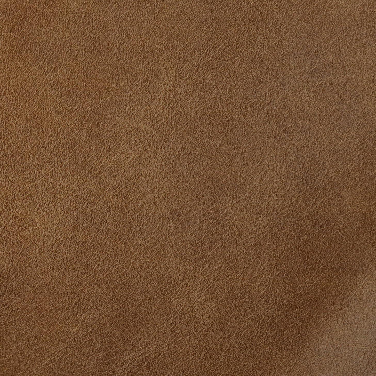 Simpli Home Morrison  Sofa and Ottoman Set in Genuine Leather