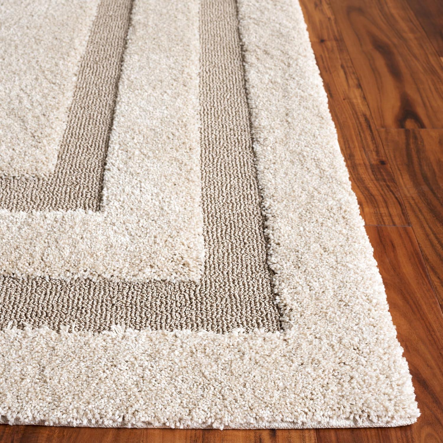 Florida Shag SG454 Power Loomed Indoor Area Rug - Beige/Beige - 6'x9' - Safavieh.