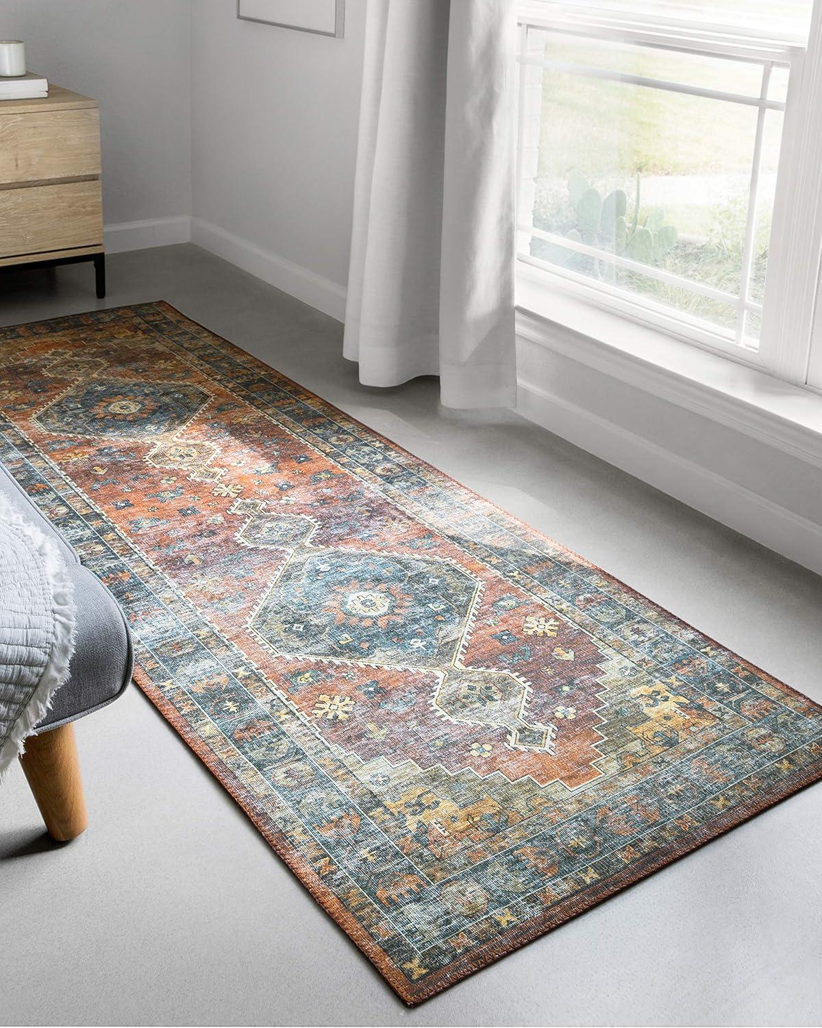 Loloi II SKYE SKY-11 Rust / Blue Oriental Area Rug 7'-6" x 9'-6"