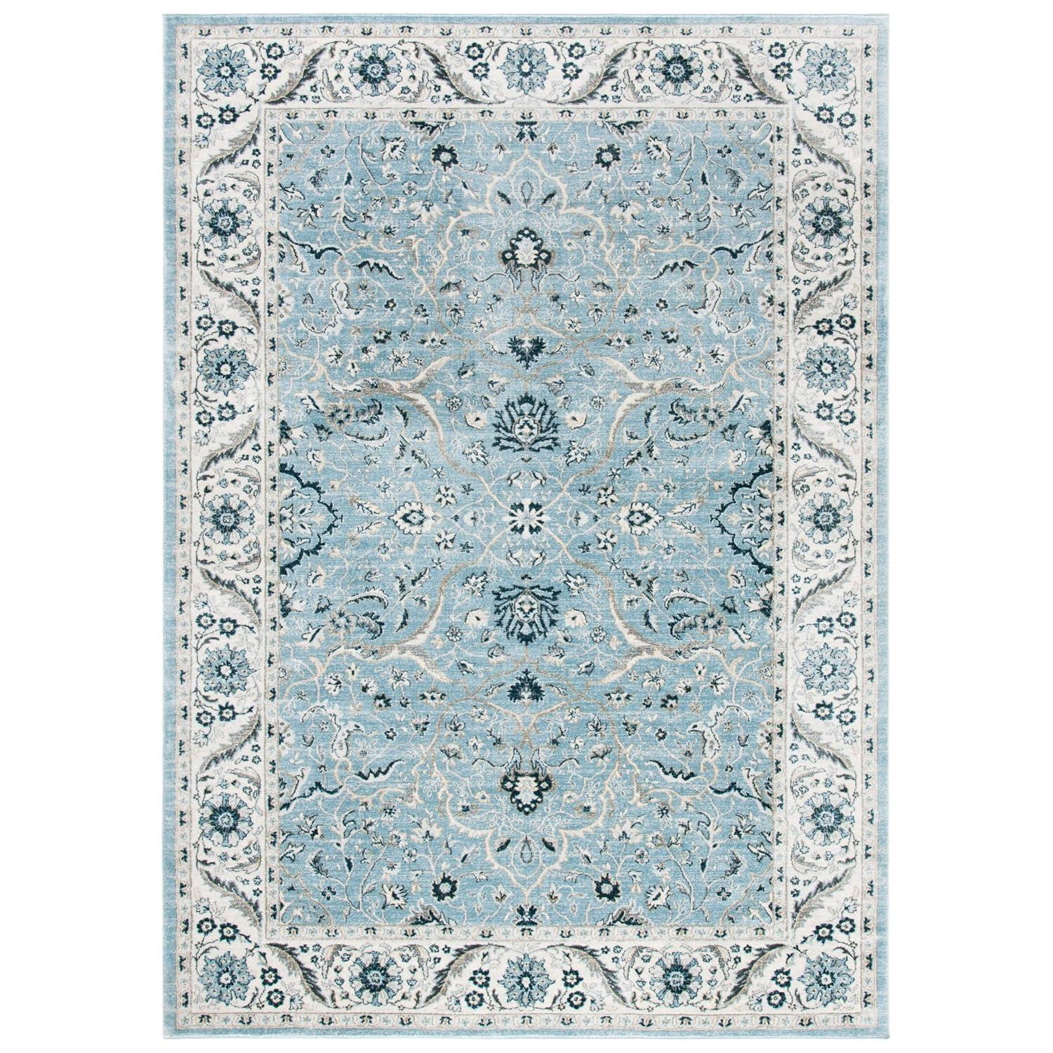 Isabella ISA912 Power Loomed Area Rug - Light Blue/Cream - 8'x10' - Safavieh.