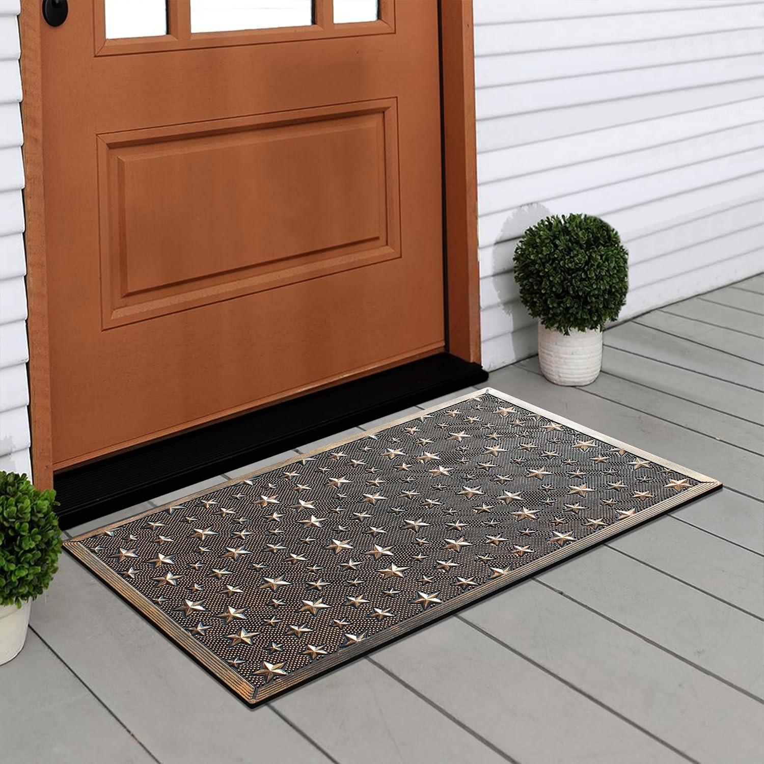 A1HC Good Luck Design Rubber Pin Welcome Door Mats 24"x36" for Outdoor Entrance, Fun Designed Doormat, Welcome Mats for Front Door Non-Slip Backing Rubber Doormat for Indoor Outdoor Use