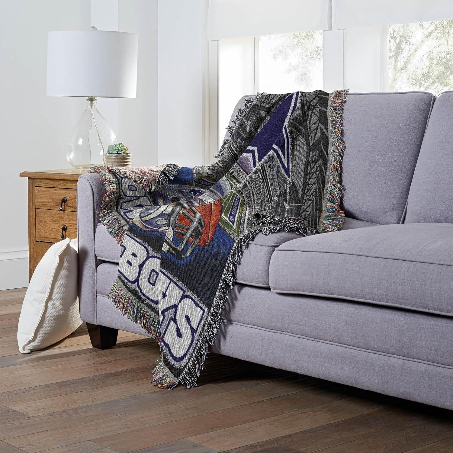 Northwest NFL Dallas Cowboys Unisex-Adult Woven Tapestry Throw Blanket, 48" x 60", Home Field Advantage