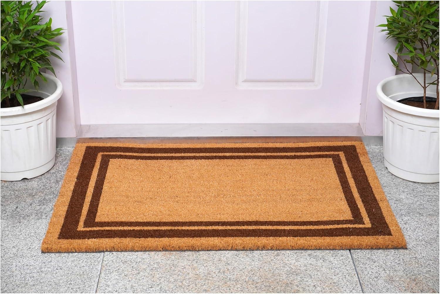 Calloway Mills Brown Border Outdoor Doormat 24" x 36"