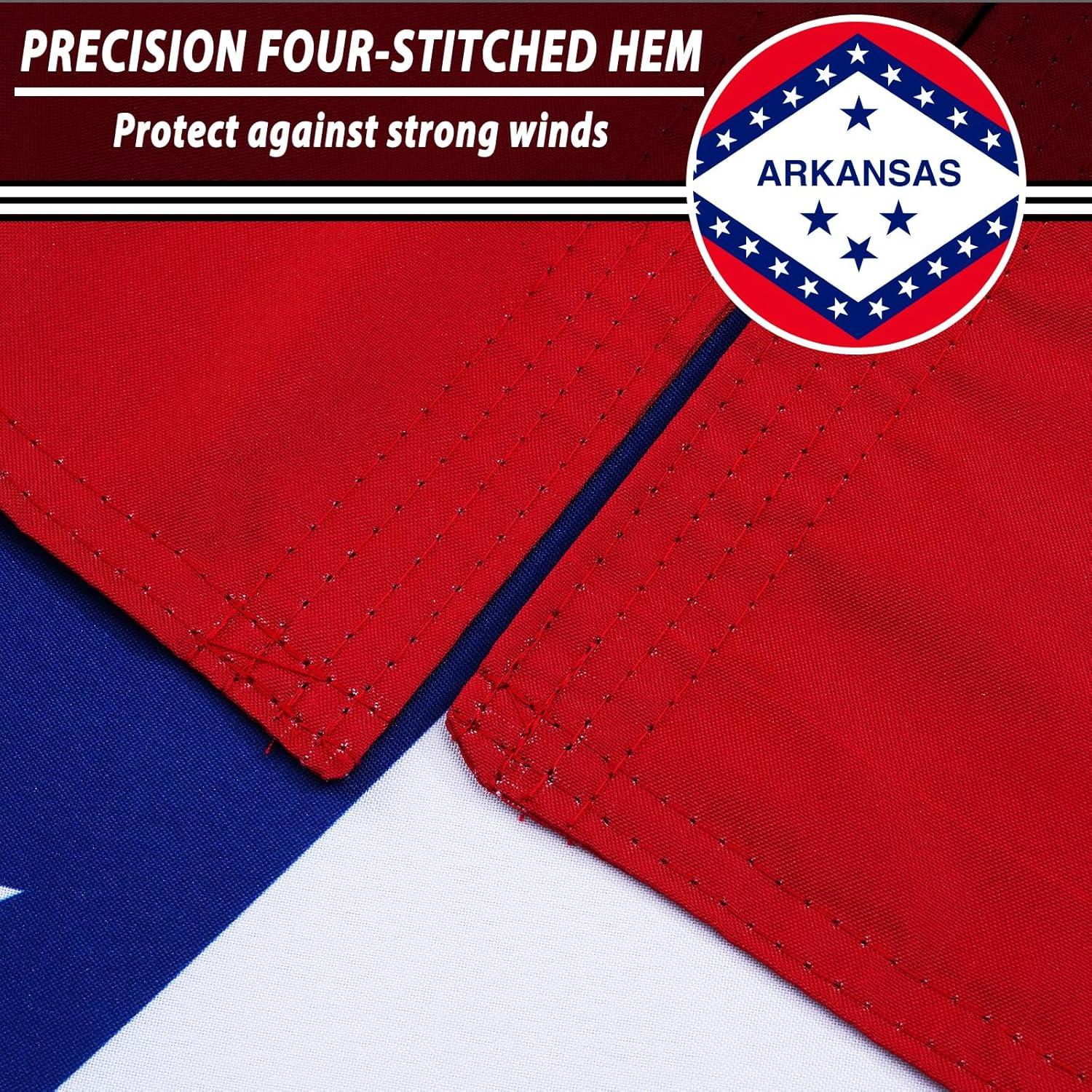 Louisiana State Flag 3x5 Double Sided Outdoor State Flags Heavy Duty 3 Ply with Durable Canvas Header and Brass Grommets Vivid Colors