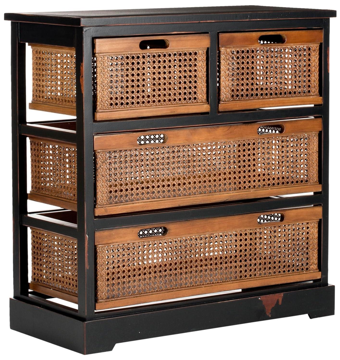 Jackson 4 Drawer Unit - AMH6504 - Black - Safavieh Couture