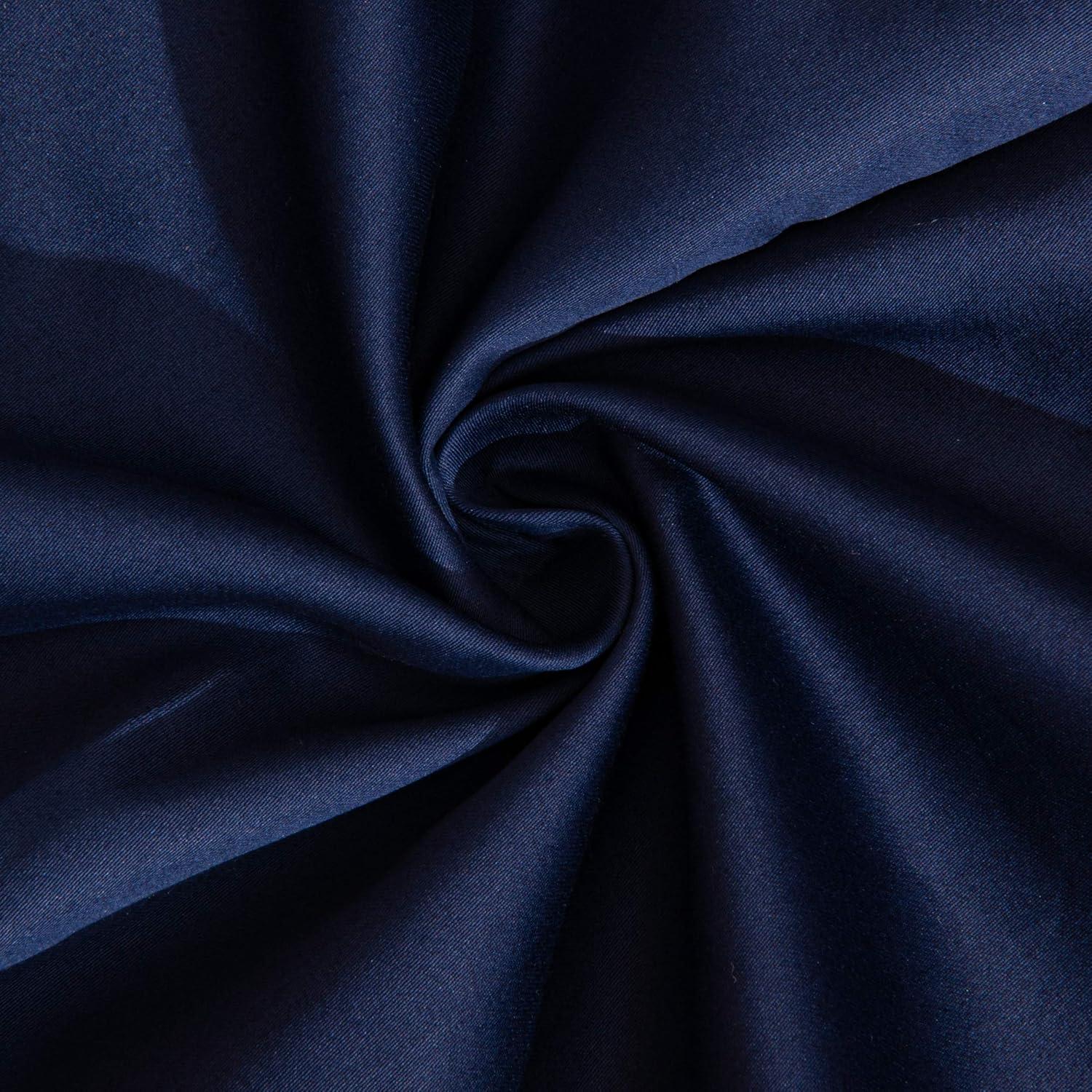 2 Pack 500 Thread Count Cotton Euro Sham Covers, Super Soft and Breathable Euro Pillow Covers, 26x26 Inches, Navy Blue - NTBAY