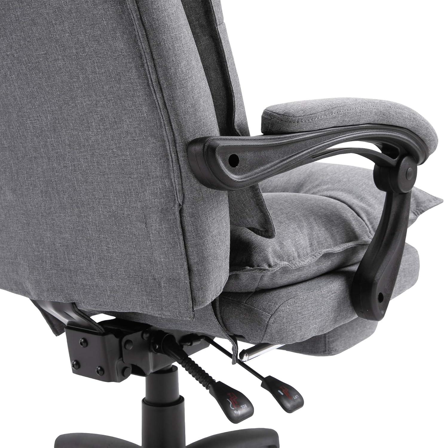 Gray High Back Swivel Executive Fabric Office Chair