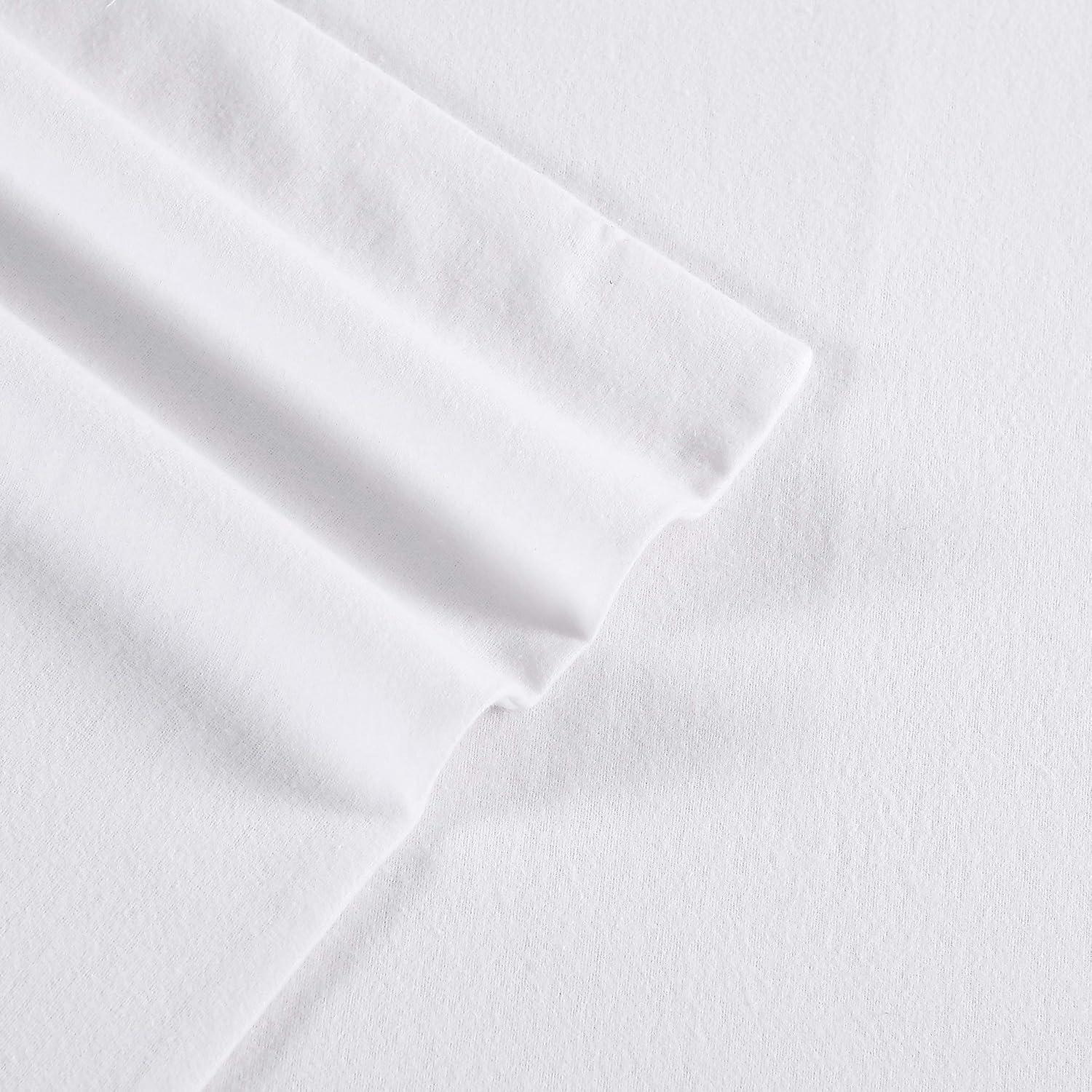 Twin Solid Flannel Sheet Set White - Eddie Bauer