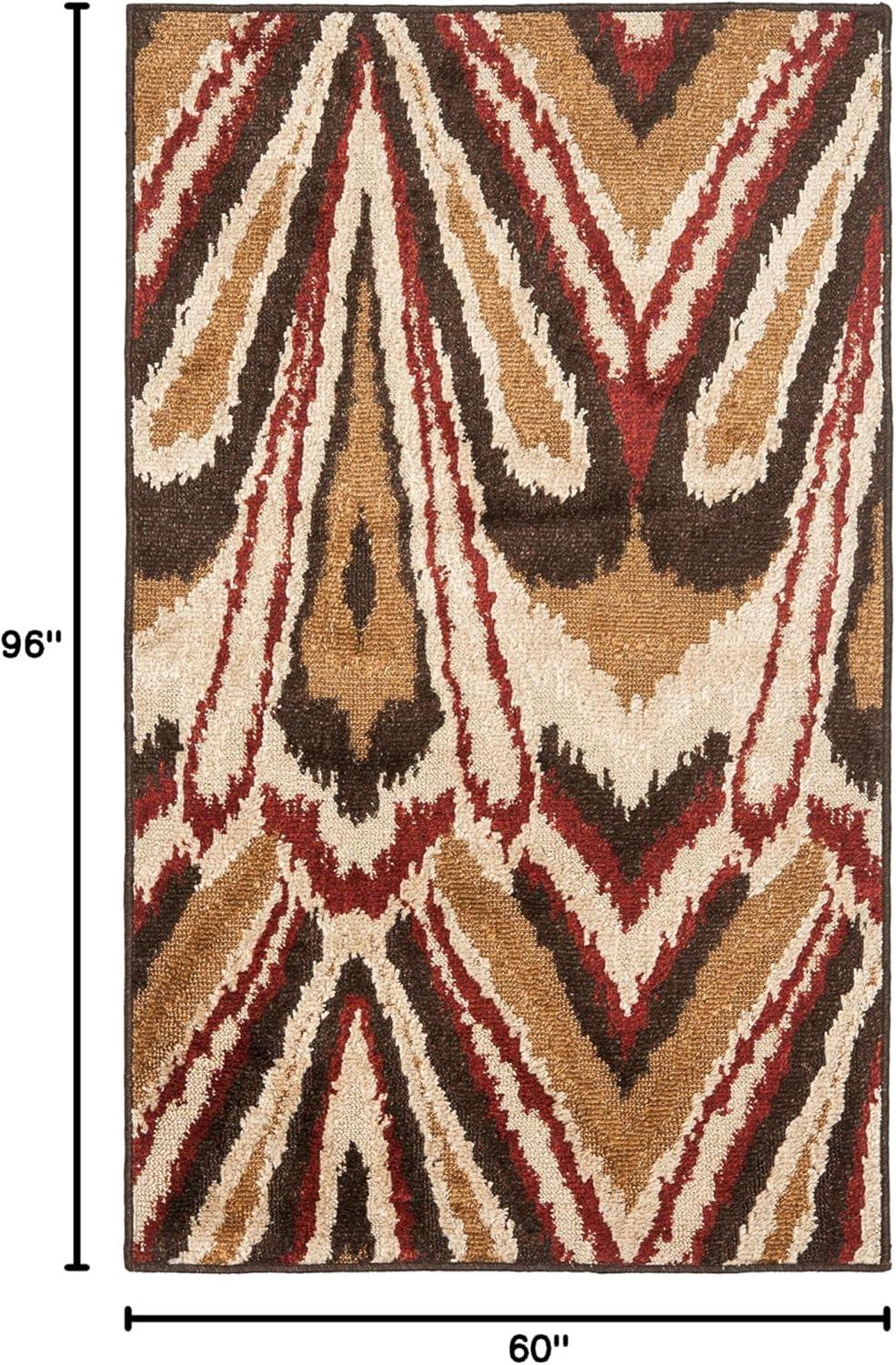 SAFAVIEH Kasmir Collection Area Rug - 5' x 8', Camel & Multi, Non-Shedding & Easy Care, Ideal for High Traffic Areas in Living Room, Bedroom (KAS114B)