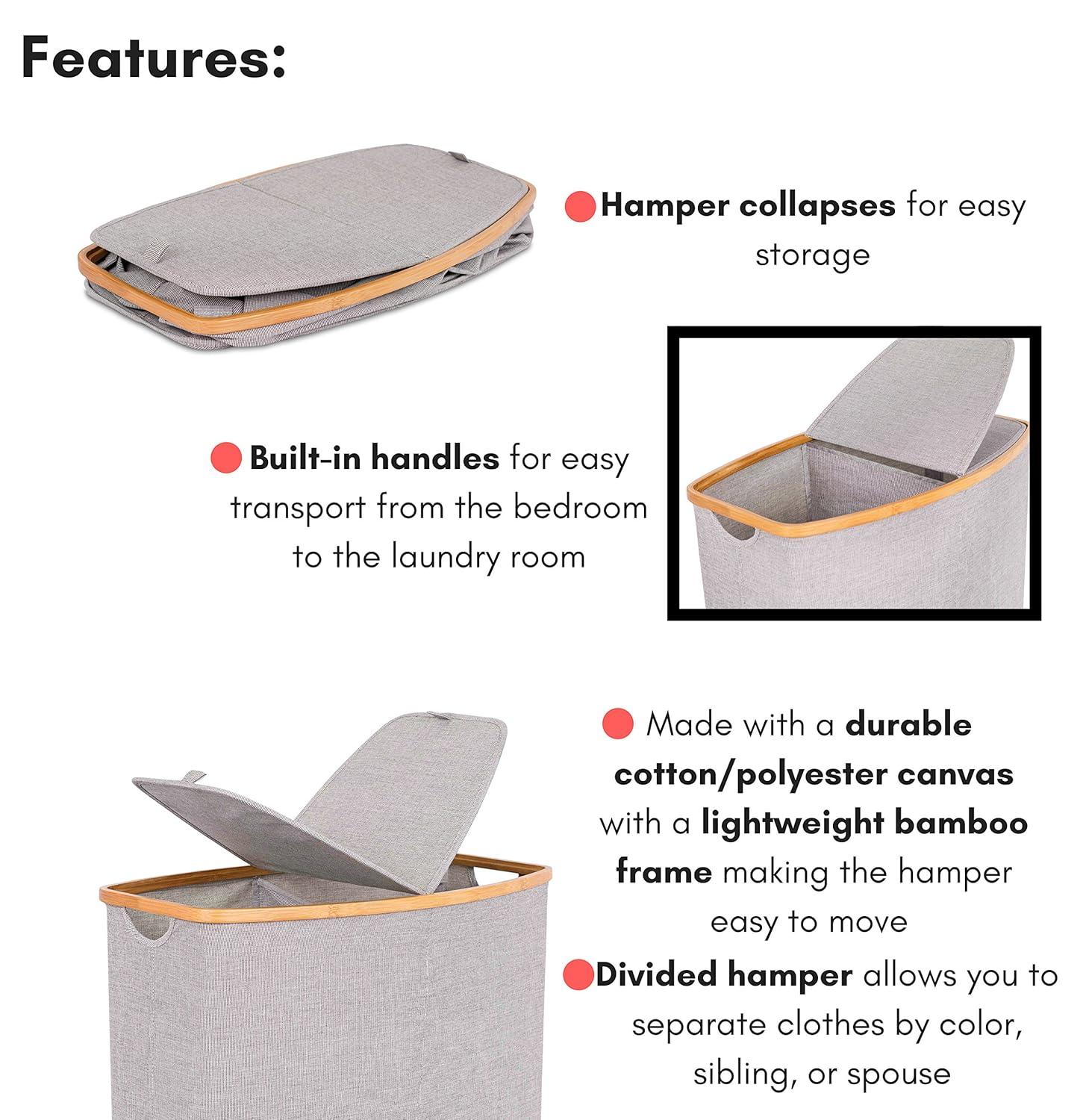 BirdRock Home Laundry Sorter with Handles