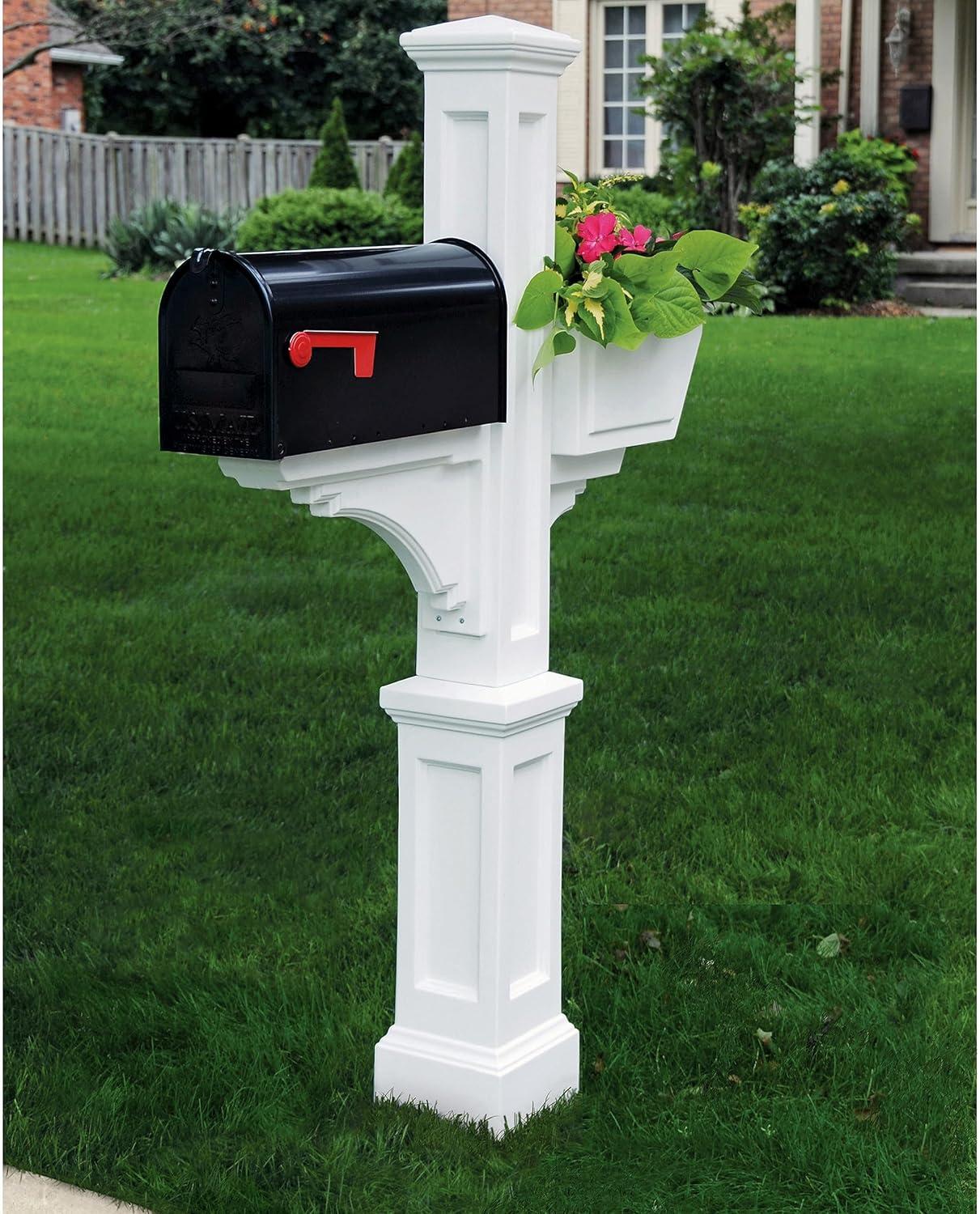 MAYNE 5810W Dover Mailbox Post - White