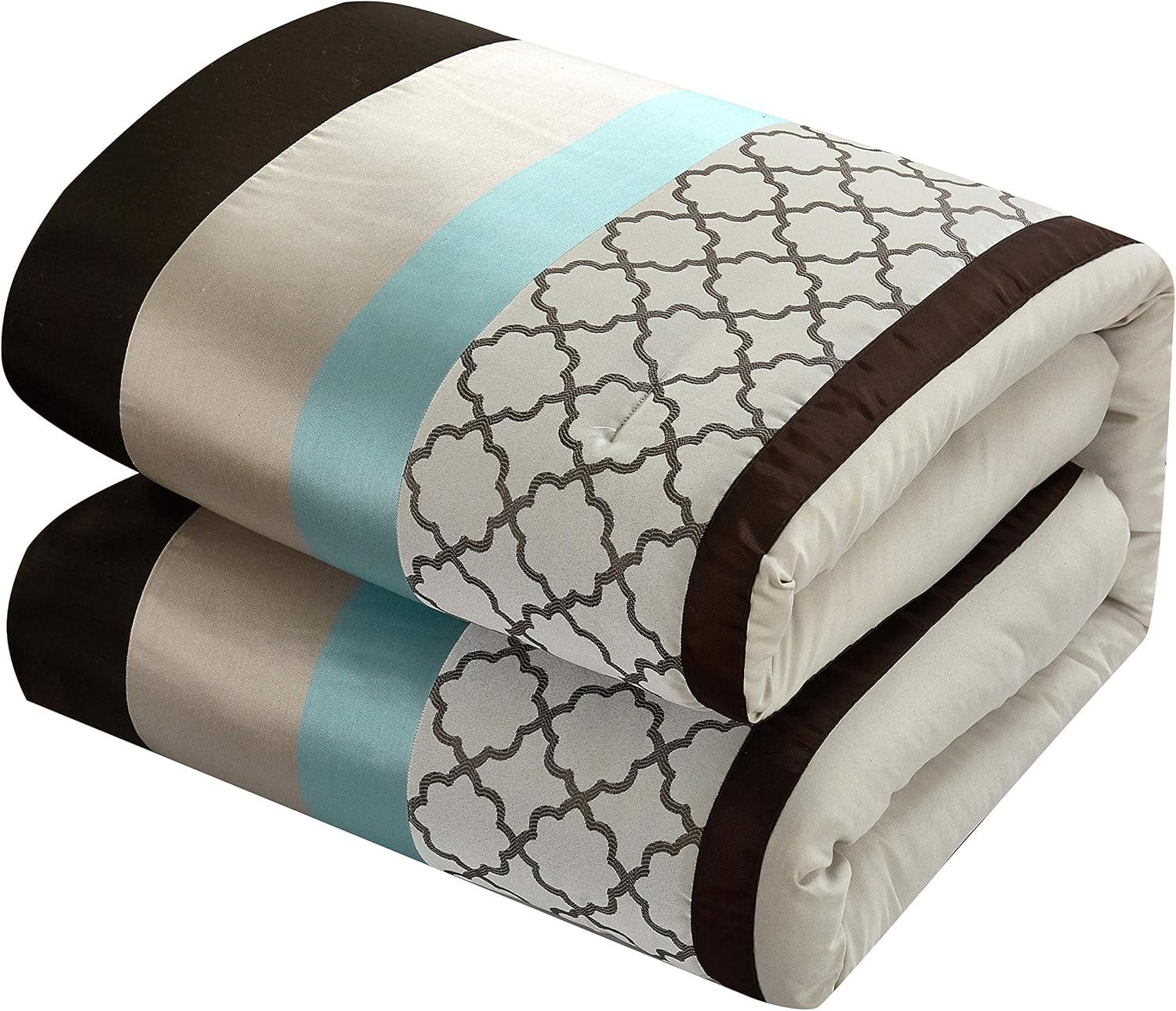 Nanshing America, Inc Avalon Microfiber Modern & Contemporary 8 Piece Comforter Set
