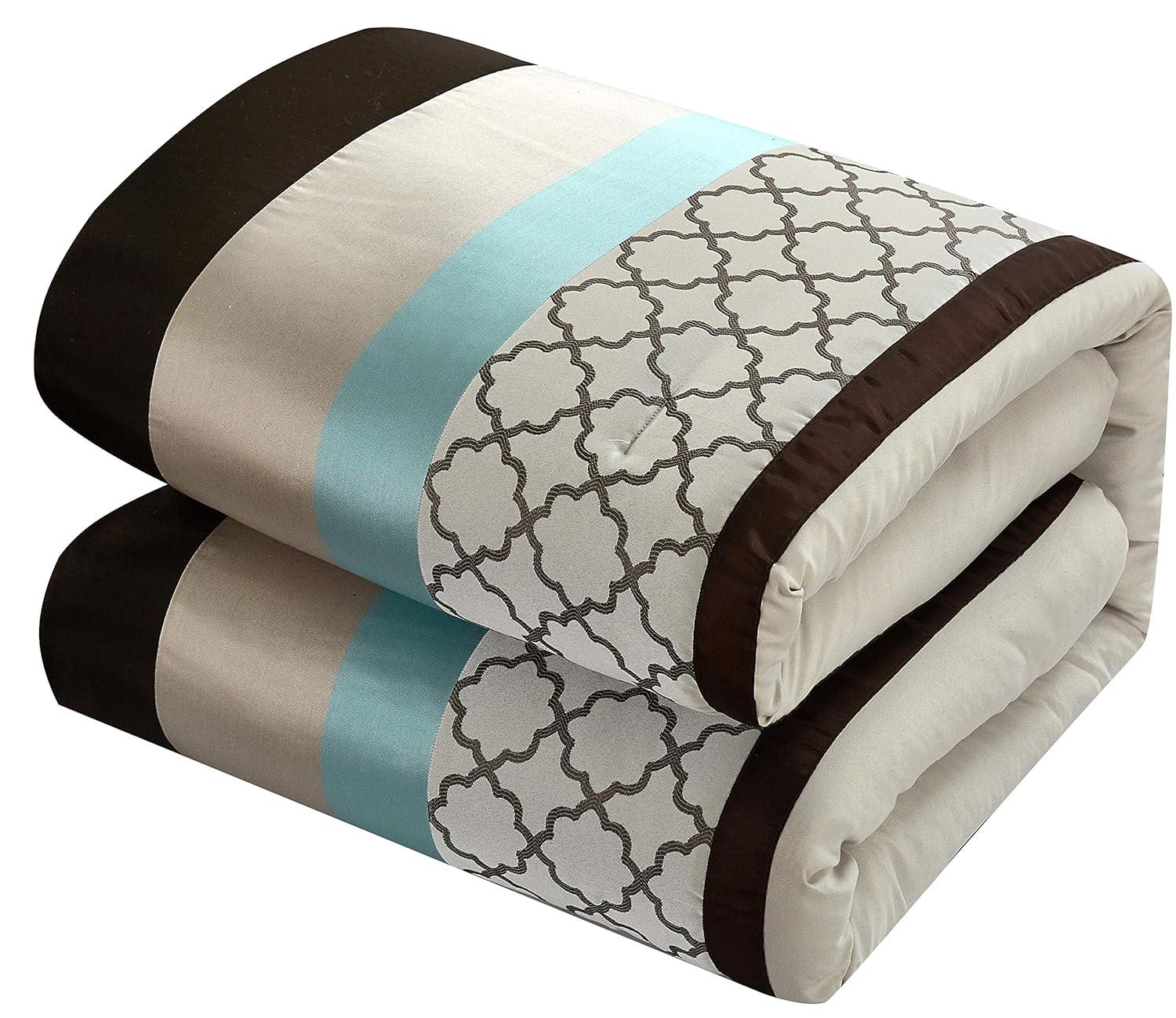 Nanshing America, Inc Avalon Microfiber Modern & Contemporary 8 Piece Comforter Set