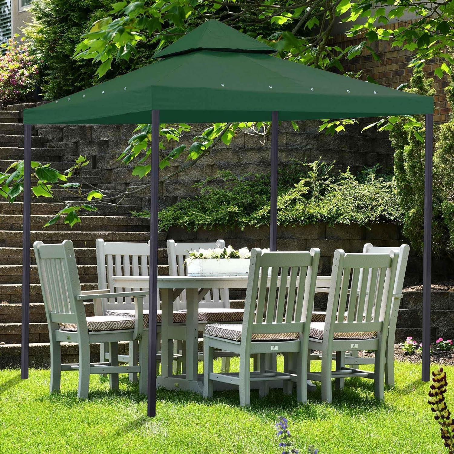 Yescom Yescom Canopy Top Replacement for 2-Tier Crescent TJSG081 Gazebo Outdoor Garden Yard Patio Cover
