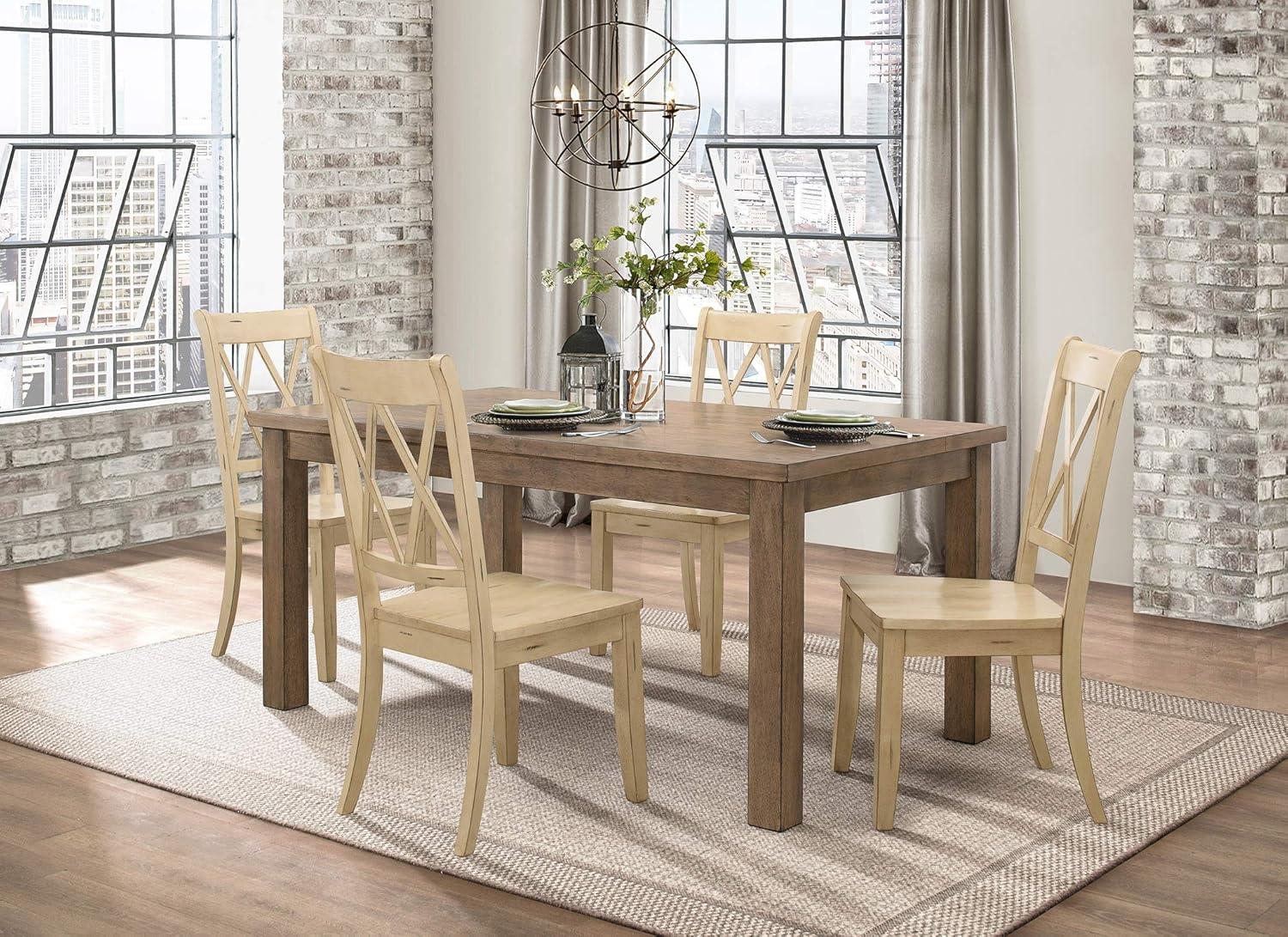 Lexicon Janina Transitional Wood Dining Room Table in Natural