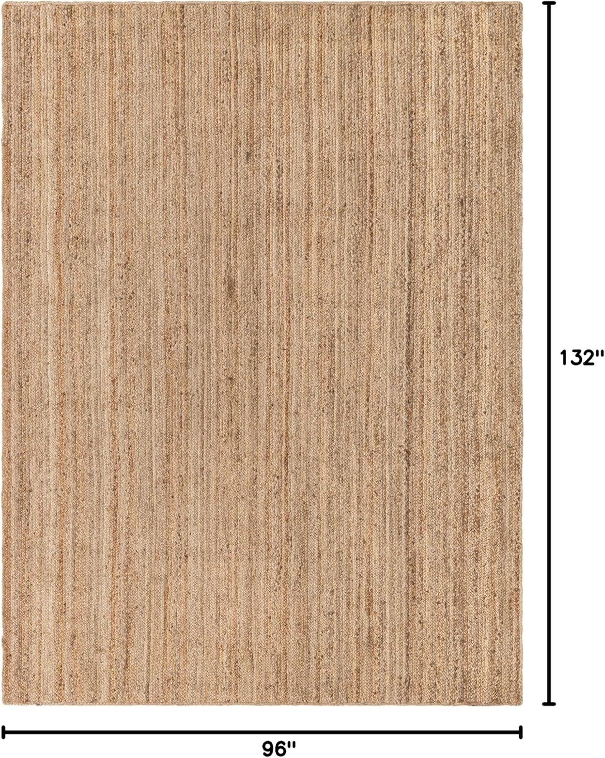 Unique Loom 8'x11' Braided Jute Dhaka Natural Indoor Area Rug