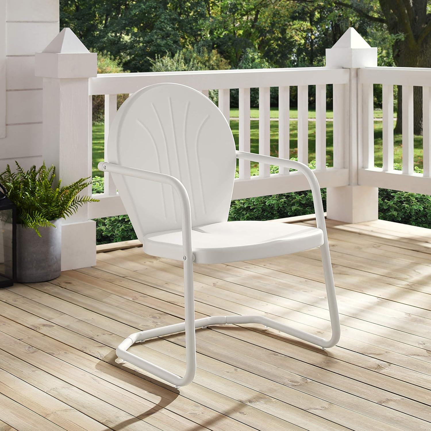 Crosley Furniture  GriffithMetal Chair - White Finish