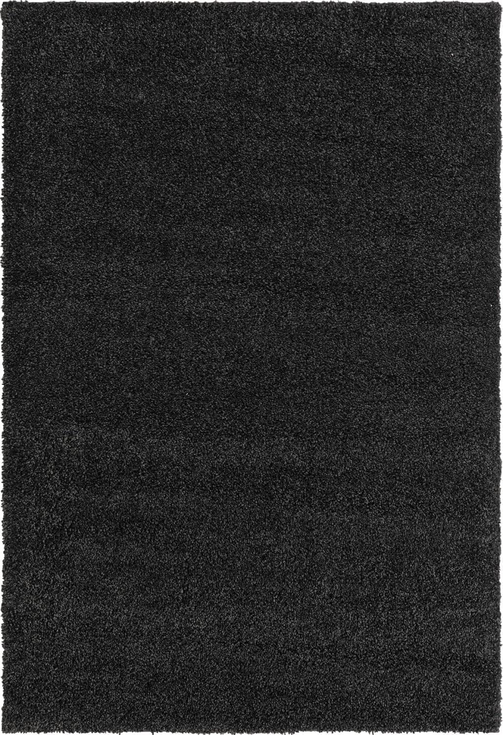 Charcoal Chic 5' x 7' Plush Shag Area Rug for Easy Care