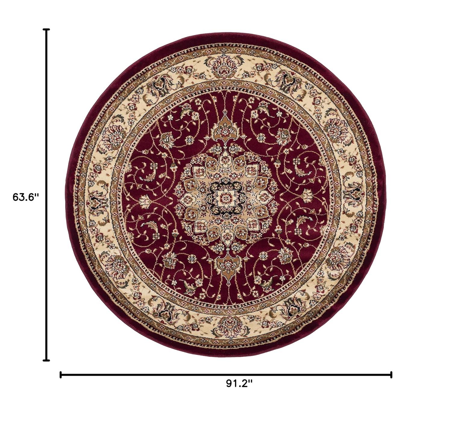 Lyndhurst LNH329 Power Loomed Area Rug - Red/Ivory - 5'3"x7'6" - Safavieh