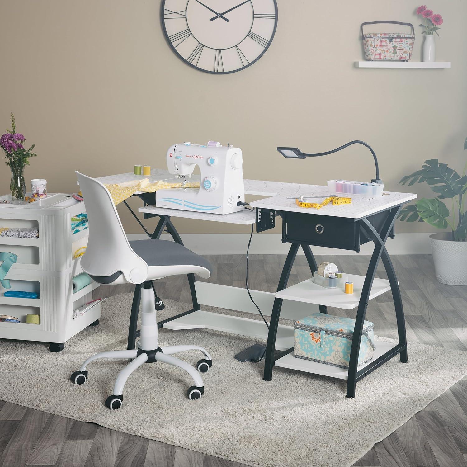 47.25'' x 23.5'' Sewing Table with Sewing Machine Platform