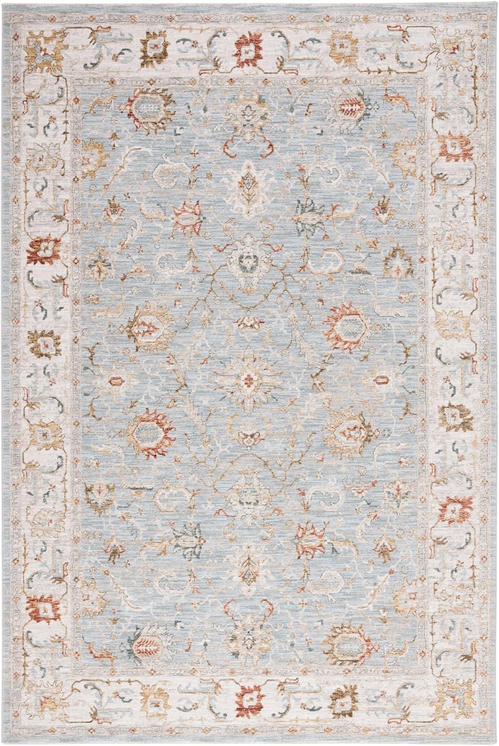 Hamilton Blue and Gold Wool Rectangular Area Rug